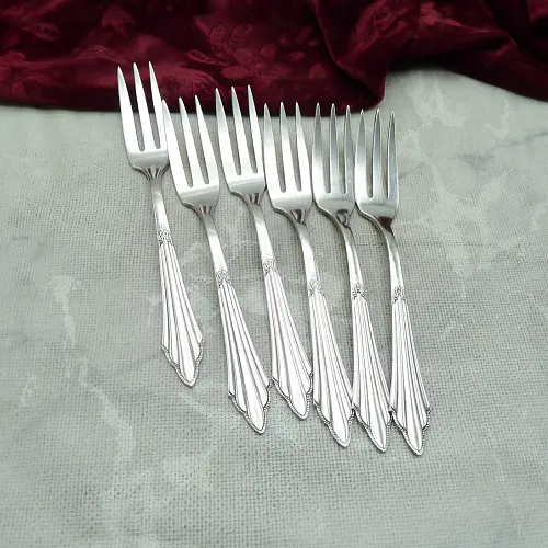 WMF 900 Fächer 6 Kuchengabeln 14,6cm 90 versilbert WMF 900 Fächer 6 Kuchengabeln 14,6cm 90 versilbert