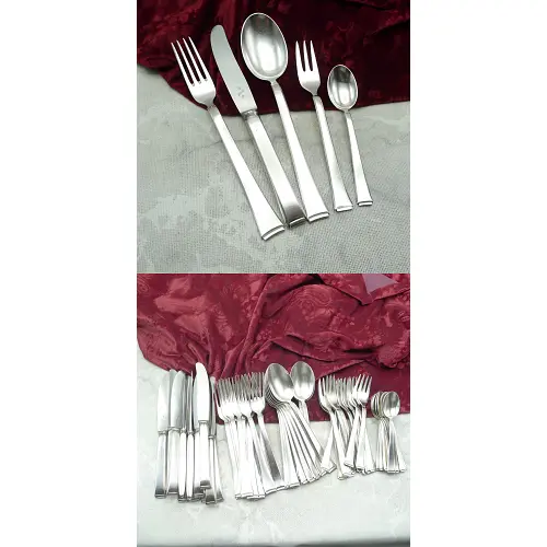 WMF 2500 Art Deco Menübesteck 12 Personen 60 tlg 90 versilbert WMF 2500 Art Deco Menübesteck 12 Personen 60 tlg 90 versilbert