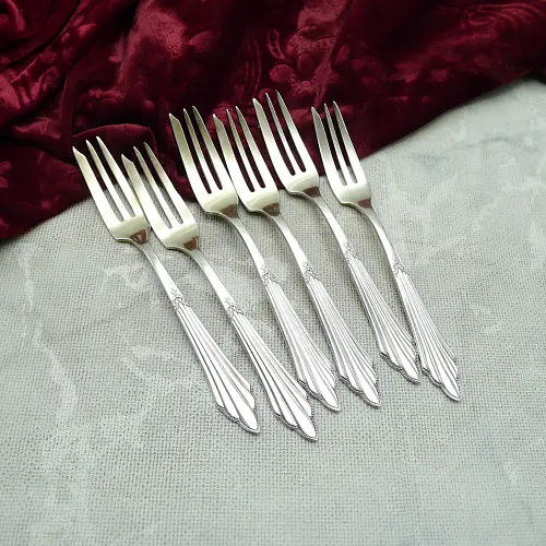 WMF 900 Fächer 6 Kuchengabeln 14,6cm 90 versilbert