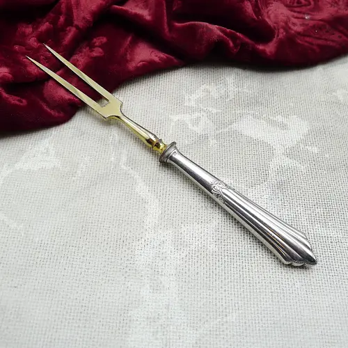 WMF 900 Fächer Fleischgabel mit Heftgriff versilbert