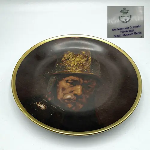 Wandteller "Mann mit Goldhelm" Seltmann Weiden