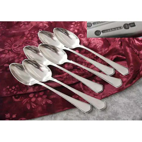 Wellner Art Deco 6 Löffel 60 versilbert