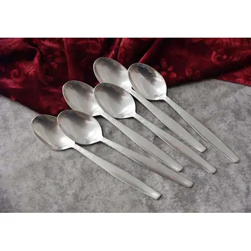 BSF Rauhreif 6 Dessertlöffel 17,5cm 90 versilbert BSF Rauhreif 6 Dessertlöffel 17,5cm 90 versilbert