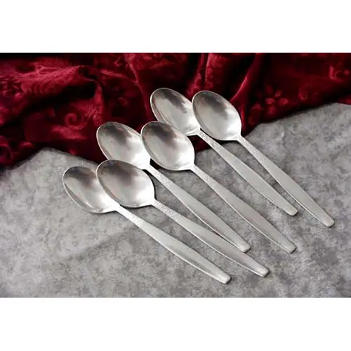 BSF Rauhreif 6 Dessertlöffel 17,5cm 90 versilbert BSF Rauhreif 6 Dessertlöffel 17,5cm 90 versilbert