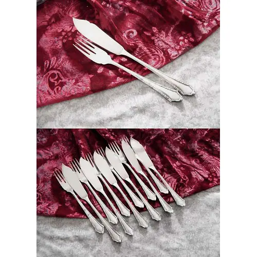 BSF 90 Fischbesteck 6 Personen 90 versilbert BSF 90 Fischbesteck 6 Personen 90 versilbert