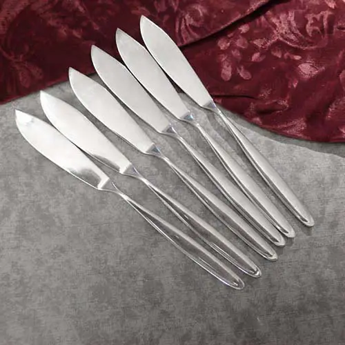 WMF Baden Baden 6 Fischmesser 90 versilbert