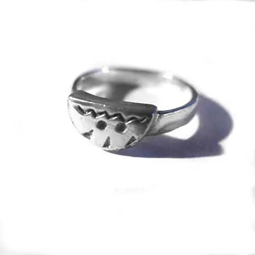 Ring 925 Silber mit geometrischem Muster