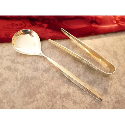 WMF Hannover Zuckerlöffel & Zuckerzange 90 versilbert