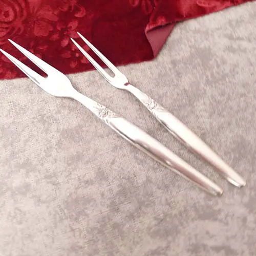 Seibel Kleeblatt Rose 2 Fleischgabeln 100 versilbert