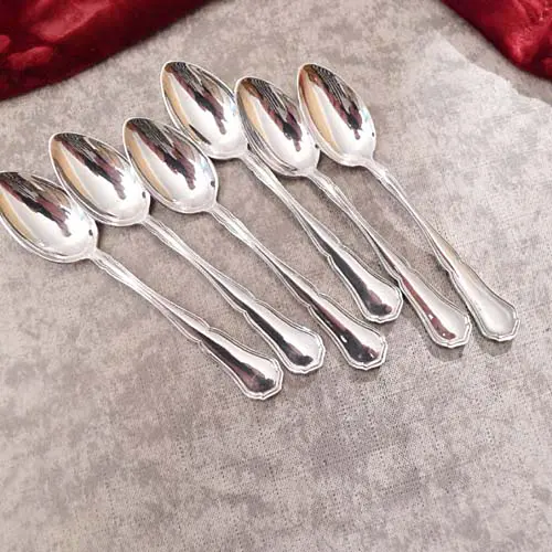 Wellner 359 Hamilton 6 Mokkalöffel 11cm 90 versilbert