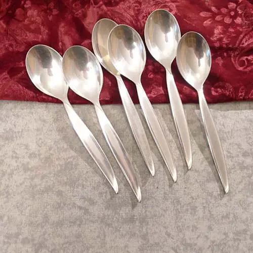 BSF Liane 6 seltene Dessertlöffel 18cm 90 versilbert BSF Liane 6 seltene Dessertlöffel 18cm 90 versilbert