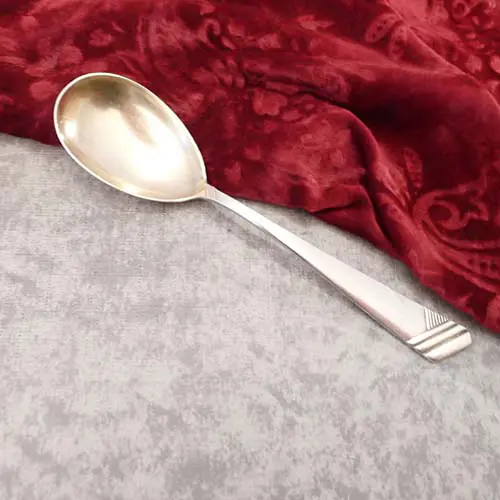 OKA 129 Art Deco Kompottlöffel 90 versilbert OKA 129 Art Deco Kompottlöffel 90 versilbert