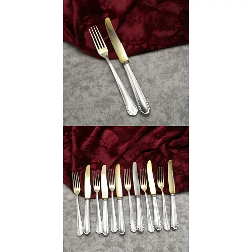 Bruckmann 600 Korn Obstbesteck 6 Personen 90 versilbert Bruckmann 600 Korn Obstbesteck 6 Personen 90 versilbert
