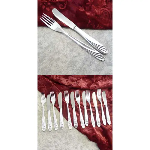 WMF Wien Dessertbesteck 6 Personen M 18,1cm 90 versilbert WMF Wien Dessertbesteck 6 Personen M 18,1cm 90 versilbert