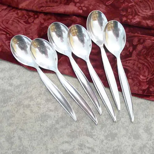 BSF Liane 6 seltene Dessertlöffel 18cm 90 versilbert BSF Liane 6 seltene Dessertlöffel 18cm 90 versilbert