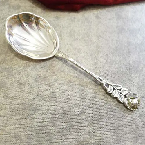 Hildesheimer Rose Sahnelöffel 800 Silber Antiko