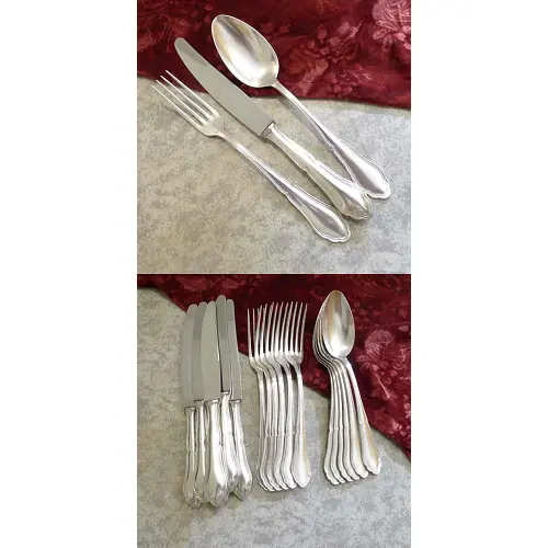 Wellner 356 Alice Tafelbesteck 6 Personen 90 versilbert Wellner 356 Alice Tafelbesteck 6 Personen 90 versilbert