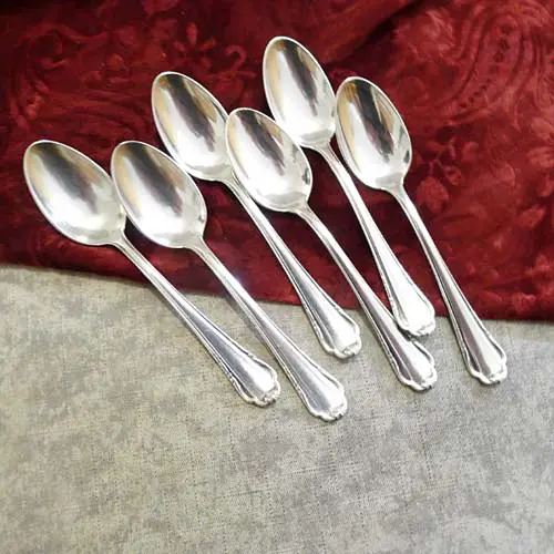 BSF 95 6 Teelöffel 12,3cm 90 versilbert BSF 95 6 Teelöffel 12,3cm 90 versilbert
