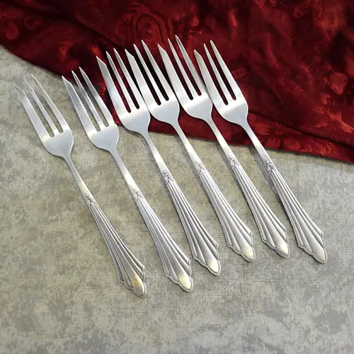 WMF 900 Fächer 6 Kuchengabeln 16,5cm 90 versilbert