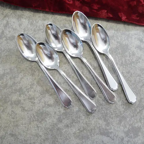 Bruckmann Deutschmeister 6 Mokkalöffel 11,1cm 90 versilbert Bruckmann Deutschmeister 6 Mokkalöffel 11,1cm 90 versilbert