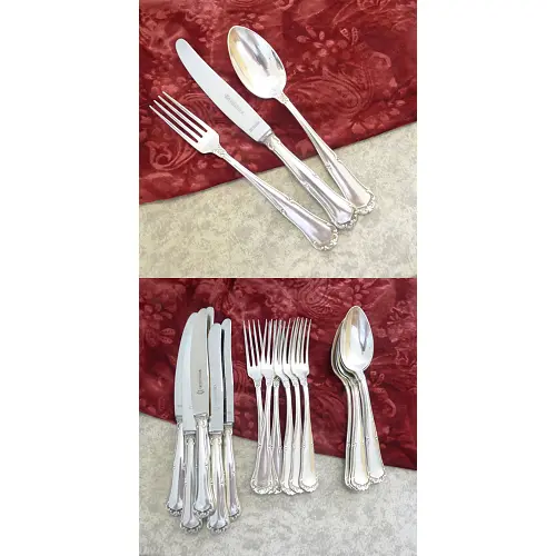 Wellner 405 Largo Tafelbesteck 6 Personen 90 versilbert Wellner 405 Largo Tafelbesteck 6 Personen 90 versilbert
