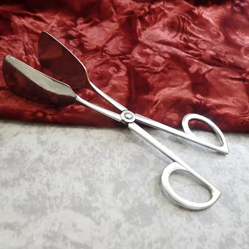 Art Deco Gebäckzange 90 versilbert Art Deco Gebäckzange 90 versilbert