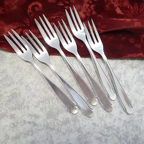 WMF 3300 6 Kuchengabeln 90 versilbert