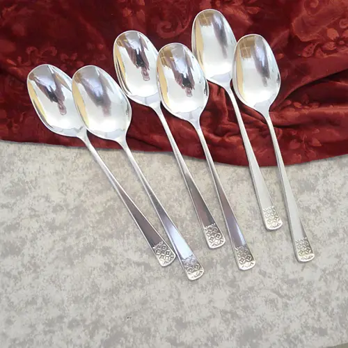 Bruckmann 771 Petite Fleur 6 Dessertlöffel 18,1cm 90 versilbert Bruckmann 771 Petite Fleur 6 Dessertlöffel 18,1cm 90 versilbert