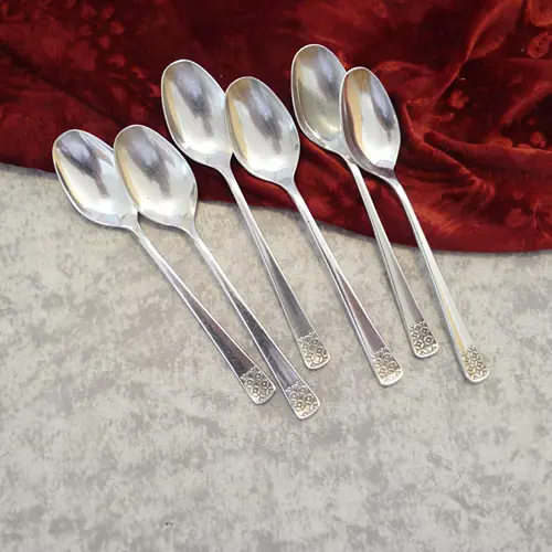 Bruckmann 771 Petite Fleur 6 Kaffeelöffel 90 versilbert Bruckmann 771 Petite Fleur 6 Kaffeelöffel 90 versilbert