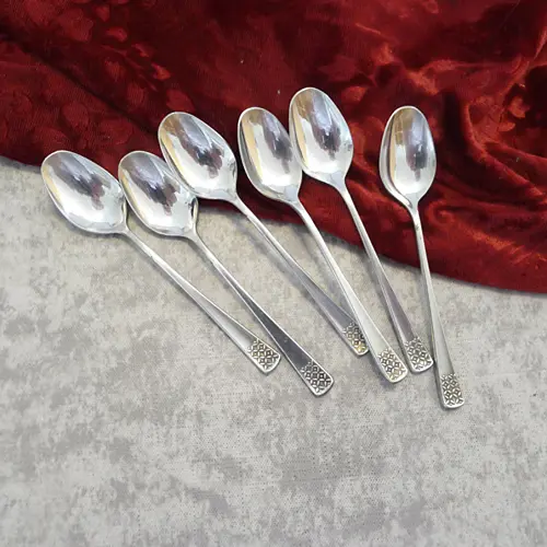 Bruckmann 771 Petite Fleur 6 Mokkalöffel 9,9cm 90 versilbert Bruckmann 771 Petite Fleur 6 Mokkalöffel 9,9cm 90 versilbert