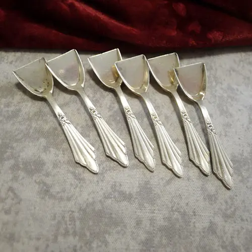 WMF 900 Fächer 6 Salzlöffel 6cm versilbert WMF 900 Fächer 6 Salzlöffel 6cm versilbert