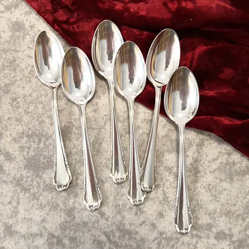 BSF 95 6 Teelöffel 12,3cm 90 versilbert BSF 95 6 Teelöffel 12,3cm 90 versilbert