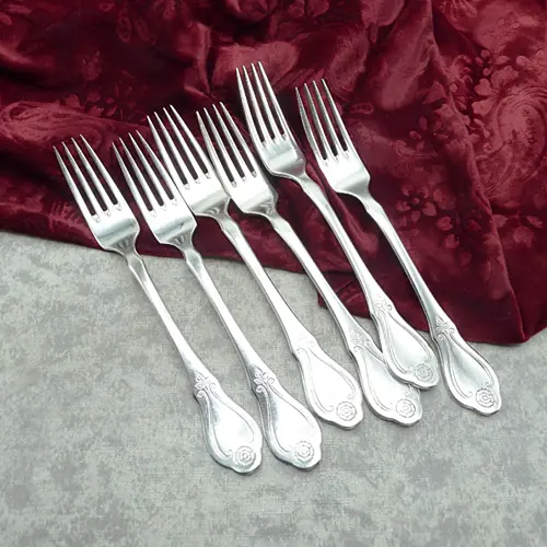 Wilkens Schloß Mirabell 6 Tafelgabeln 19,6cm 90 versilbert Wilkens Schloß Mirabell 6 Tafelgabeln 19,6cm 90 versilbert