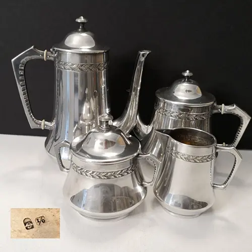 WMF Jugendstil Tee- und Kaffeeservice versilbert WMF Jugendstil Tee- und Kaffeeservice versilbert