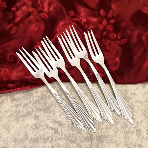 WMF 900 Fächer 6 Kuchengabeln 14,6cm schmal 90 versilbert