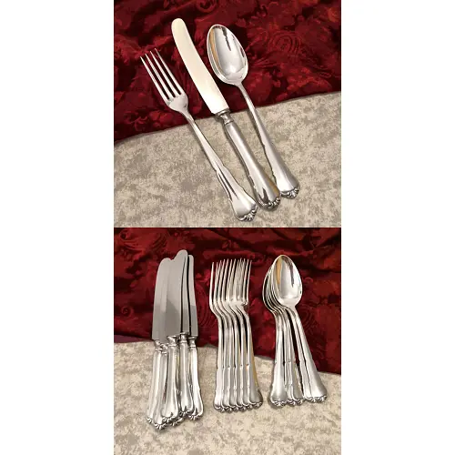 BSF 99 Ingrid Tafelbesteck 6 Personen 90 versilbert BSF 99 Ingrid Tafelbesteck 6 Personen 90 versilbert