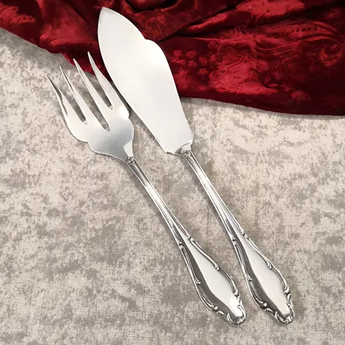 Wellner 398 Mozart Fischvorlegebesteck 90 versilbert Wellner 398 Mozart Fischvorlegebesteck 90 versilbert