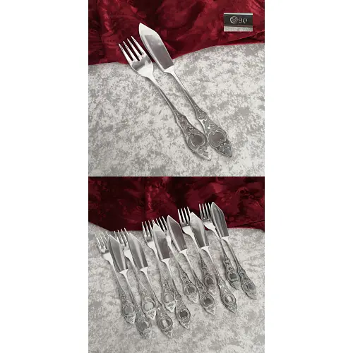 Koch und Bergfeld Ostfriesenmuster Fischbesteck 6 Personen 90 ve Koch und Bergfeld Ostfriesenmuster Fischbesteck 6 Personen 90 ve