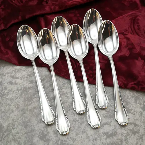 BSF 95 6 Dessertlöffel 18,3cm 90 versilbert BSF 95 6 Dessertlöffel 18,3cm 90 versilbert