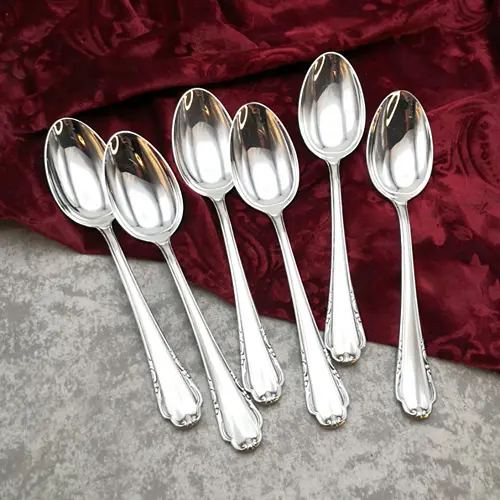 BSF 95 6 Dessertlöffel 18,3cm 90 versilbert BSF 95 6 Dessertlöffel 18,3cm 90 versilbert