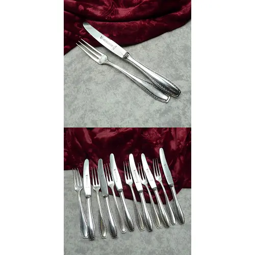 Wellner 284 Obstbesteck 6 Personen 90 versilbert Wellner 284 Obstbesteck 6 Personen 90 versilbert