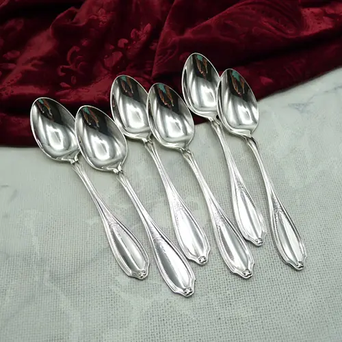 WMF Englische Rose 6 Kaffeelöffel 13,2cm 90 versilbert