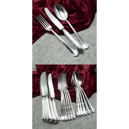 BSF 99 Ingrid Tafelbesteck 6 Personen 90 versilbert BSF 99 Ingrid Tafelbesteck 6 Personen 90 versilbert