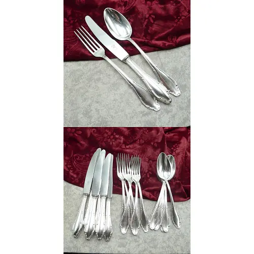 Wellner 398 Mozart Tafelbesteck 6 Personen 90 versilbert