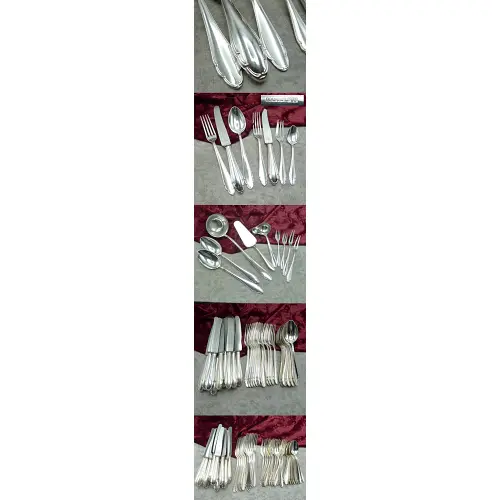 BENKA Besteck Chippendale 12 Personen Tafel & Dessert 90 versilbert