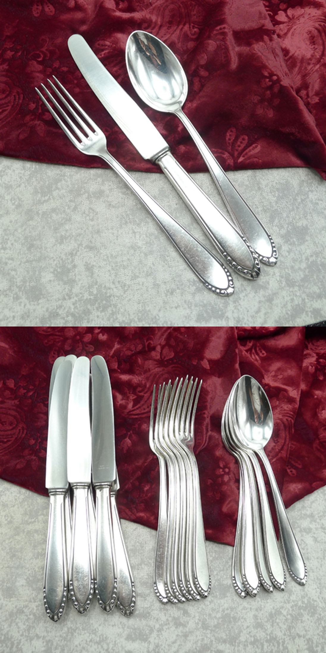6 Vorspeisegabeln Bruckmann Jubiläum 665 Art Deco 800 er Silber 