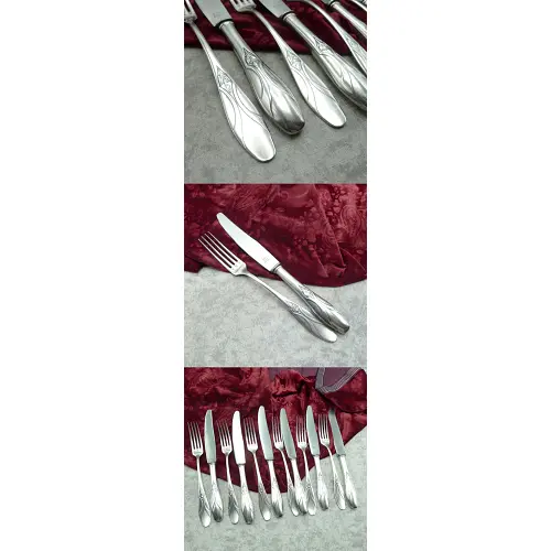 Jugendstil Besteck Alecto 6 Personen 12 tlg 100 versilbert