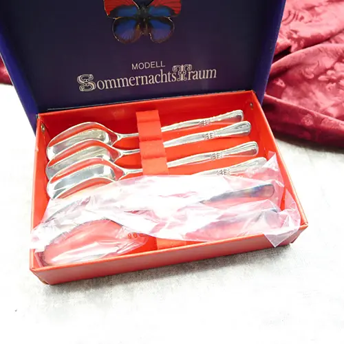 Wilkens Sommernachtstraum 6 Kaffeelöffel 90 versilbert Wilkens Sommernachtstraum 6 Kaffeelöffel 90 versilbert