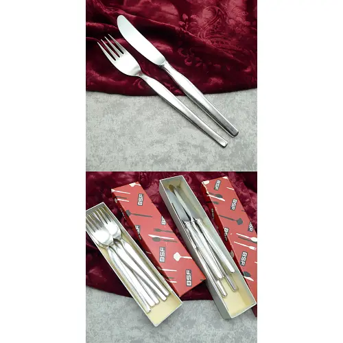 BSF 106 Bettina Dessertbesteck 6 Personen 90 versilbert BSF 106 Bettina Dessertbesteck 6 Personen 90 versilbert