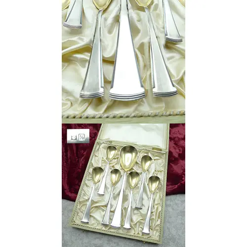 WMF 70 Eislöffel Set mit Schachtel versilbert WMF 70 Eislöffel Set mit Schachtel versilbert